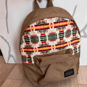 Pendleton Brown and Vibrant Pattern Backpack